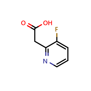 Chemical structure of 2-(3-Fluoro-2-pyridyl)acetic acid , CAS 1000524-32-2, AChemBlock U141058