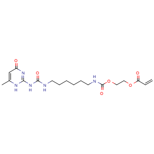 Chemical structure of 2-[[[6-[3-(6-Methyl-4-oxo-1,4-dihydropyrimidin-2-yl)ureido]hexyl]carbamoyl]oxy]ethyl Acrylate , CAS 660427-81-6, AChemBlock U141091