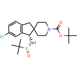 (S)-1'-Boc-1-[[(R)-tert-butylsulfinyl]amino]-6-chloro-1,3-dihydrospiro[indene-2,4'-piperidine]