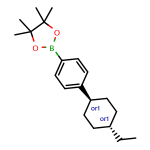 Chemical structure of 2-(4-trans-(4-ethylcyclohexyl)phenyl)-4,4,5,5-tetramethyl-1,3,2-dioxaborolane , AChemBlock U141205