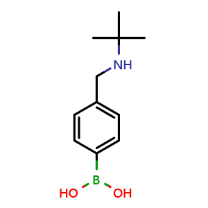 Chemical structure of 4-(tert-Butylaminomethyl)phenylboronic acid , AChemBlock U141259