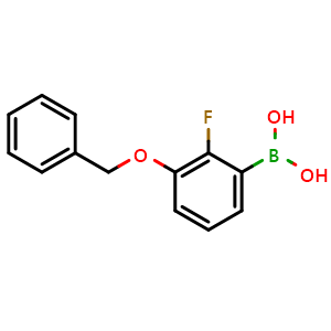 Chemical structure of 3-(Benzyloxy)-2-fluorophenylboronic acid , AChemBlock U141268