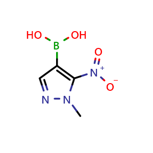 Chemical structure of 1-Methyl-5-nitropyrazole-4-boronic acid , AChemBlock U141277