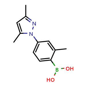 Chemical structure of (4-(3,5-Dimethyl-1H-pyrazol-1-yl)-2-methylphenyl)boronic acid , AChemBlock U141308