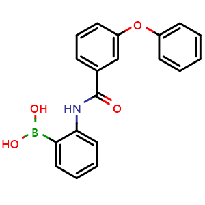 Chemical structure of 2-(3-Phenoxybenzamido)phenylboronic acid , AChemBlock U141341