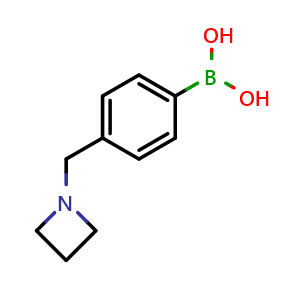 Chemical structure of 4-[(1-Azetidinyl)methyl]phenylboronic acid , CAS 2246662-21-3, AChemBlock U141343