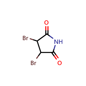 Chemical structure of 3,4-Dibromopyrrolidine-2,5-dione , CAS 33685-65-3, AChemBlock U141367