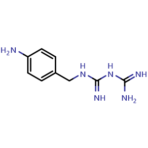 Chemical structure of N-(4-Aminobenzyl)biguanide , CAS 2247773-24-4, AChemBlock U141373
