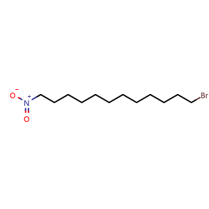 Chemical structure of 1-Bromo-12-nitrododecane , CAS 1088851-61-9, AChemBlock U141433