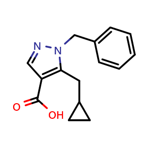 1-Benzyl-5-(cyclopropylmethyl)-1H-pyrazole-4-carboxylic acid