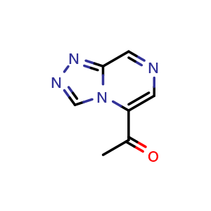 Chemical structure of 1-([1,2,4]triazolo[4,3-a]pyrazin-5-yl)ethan-1-one , CAS 2749761-02-0, AChemBlock U141448