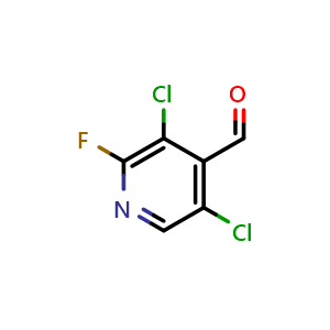 Chemical structure of 3,5-dichloro-2-fluoroisonicotinaldehyde , CAS 2416235-50-0, AChemBlock U141449