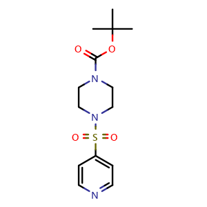 Chemical structure of 1-Boc-4-(4-pyridylsulfonyl)piperazine , CAS 1279876-05-9, AChemBlock U141462