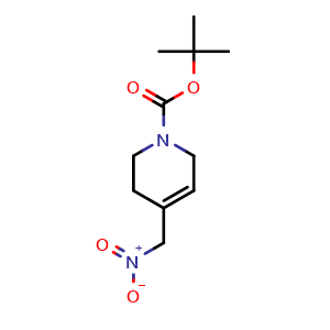 Chemical structure of tert-butyl 4-(nitromethyl)-3,6-dihydro-2H-pyridine-1-carboxylate , CAS 2484905-95-3, AChemBlock U141543