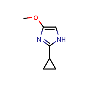Chemical structure of 2-Cyclopropyl-4-methoxyimidazole , CAS 2421146-43-0, AChemBlock U141557