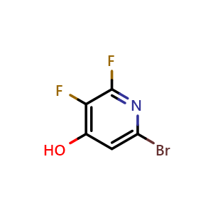 Chemical structure of 6-bromo-2,3-difluoropyridin-4-ol , CAS 2742890-69-1, AChemBlock U141625