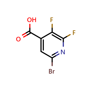 Chemical structure of 6-bromo-2,3-difluoroisonicotinic acid , CAS 2752022-97-0, AChemBlock U141626