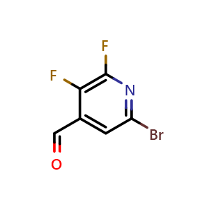 Chemical structure of 6-bromo-2,3-difluoroisonicotinaldehyde , CAS 2742901-10-4, AChemBlock U141627