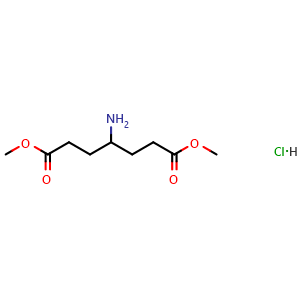 Chemical structure of Dimethyl 4-Aminoheptanedioate hydrochloride , CAS 2409597-28-8, AChemBlock U141638