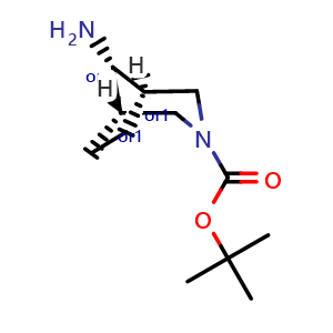 Chemical structure of tert-butyl endo-8-amino-3-azabicyclo[3.2.1]octane-3-carboxylate , CAS 2796990-36-6, AChemBlock U141643