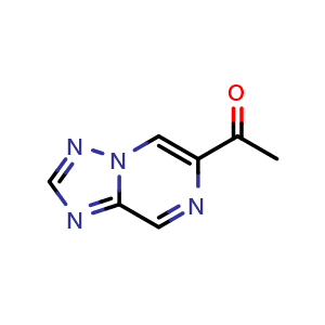Chemical structure of 1-([1,2,4]triazolo[1,5-a]pyrazin-6-yl)ethan-1-one , CAS 2749918-74-7, AChemBlock U141648