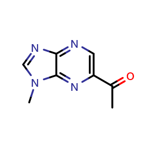 Chemical structure of 1-(1-methyl-1H-imidazo[4,5-b]pyrazin-6-yl)ethan-1-one , CAS 2742909-79-9, AChemBlock U141654