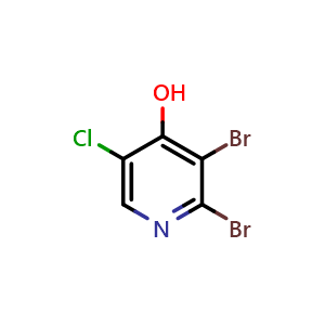 Chemical structure of 2,3-dibromo-5-chloropyridin-4-ol , CAS 2748288-34-6, AChemBlock U141680