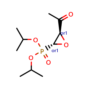 Chemical structure of Diisopropyl trans-(3-Acetyl-2-oxiranyl)phosphonate , AChemBlock U141689