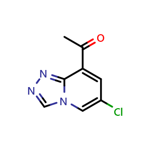 Chemical structure of 1-(6-chloro-[1,2,4]triazolo[4,3-a]pyridin-8-yl)ethan-1-one , CAS 2749401-72-5, AChemBlock U141710