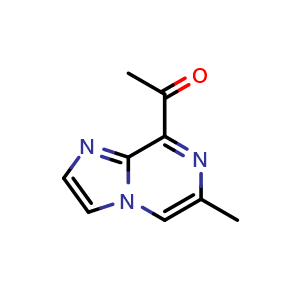 Chemical structure of 1-(6-methylimidazo[1,2-a]pyrazin-8-yl)ethan-1-one , CAS 2749401-95-2, AChemBlock U141711