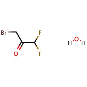 Chemical structure of 3-Bromo-1,1-difluoro-2-propanone Hydrate , CAS 2268818-26-2, AChemBlock U141741