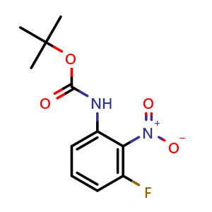 Chemical structure of N-Boc-3-fluoro-2-nitroaniline , CAS 2504203-51-2, AChemBlock U141743