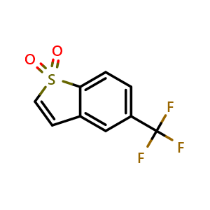 Chemical structure of 5-(Trifluoromethyl)benzothiophene 1,1-Dioxide , CAS 2241052-58-2, AChemBlock U141749