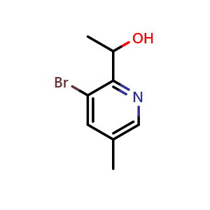 Chemical structure of 1-(3-bromo-5-methylpyridin-2-yl)ethan-1-ol , AChemBlock U141793