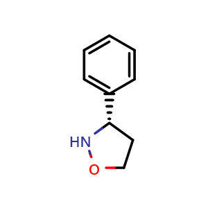 Chemical structure of (S)-3-Phenylisoxazolidine , CAS 2098967-37-2, AChemBlock U141889