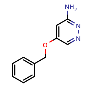 Chemical structure of 3-Amino-5-(benzyloxy)pyridazine , CAS 2155875-87-7, AChemBlock U141894