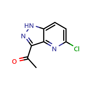 Chemical structure of 1-(5-chloro-1H-pyrazolo[4,3-b]pyridin-3-yl)ethan-1-one , CAS 2749760-15-2, AChemBlock U141906