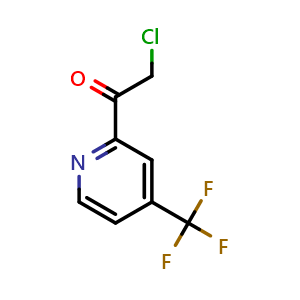 Chemical structure of 2-chloro-1-(4-(trifluoromethyl)pyridin-2-yl)ethan-1-one , CAS 2749711-51-9, AChemBlock U141917