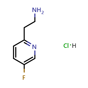 Chemical structure of 2-(5-fluoropyridin-2-yl)ethan-1-amine hydrochloride , CAS 2753181-51-8, AChemBlock U141945