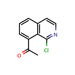 Chemical structure of 1-(1-chloroisoquinolin-8-yl)ethan-1-one , CAS 2749401-99-6, AChemBlock U141946