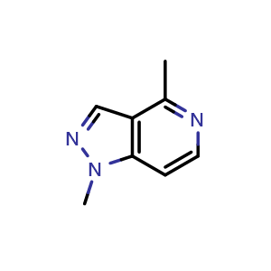 Chemical structure of 1,4-dimethyl-1H-pyrazolo[4,3-c]pyridine , CAS 2753370-32-8, AChemBlock U142021