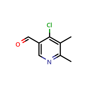Chemical structure of 4-chloro-5,6-dimethylnicotinaldehyde , CAS 2749762-63-6, AChemBlock U142035