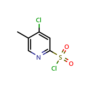 Chemical structure of 4-chloro-5-methylpyridine-2-sulfonyl chloride , CAS 2740304-83-8, AChemBlock U142064