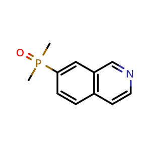 Chemical structure of isoquinolin-7-yldimethylphosphine oxide , CAS 2741265-19-8, AChemBlock U142085