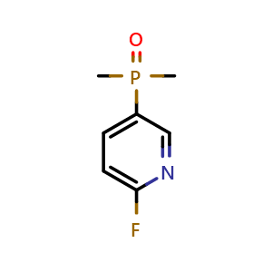 Chemical structure of (6-fluoropyridin-3-yl)dimethylphosphine oxide , CAS 2503206-57-1, AChemBlock U142102
