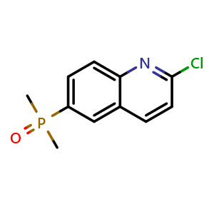 Chemical structure of (2-chloroquinolin-6-yl)dimethylphosphine oxide , CAS 2742899-92-7, AChemBlock U142104