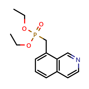 Chemical structure of diethyl (isoquinolin-8-ylmethyl)phosphonate , CAS 2740070-26-0, AChemBlock U142207