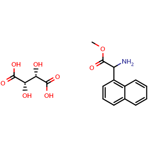 Chemical structure of methyl 2-amino-2-(naphthalen-1-yl)acetate D-tartrate , AChemBlock U142243