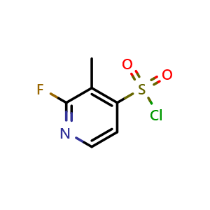 Chemical structure of 2-fluoro-3-methylpyridine-4-sulfonyl chloride , AChemBlock U142279