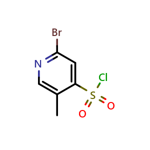 Chemical structure of 2-bromo-5-methylpyridine-4-sulfonyl chloride , AChemBlock U142280